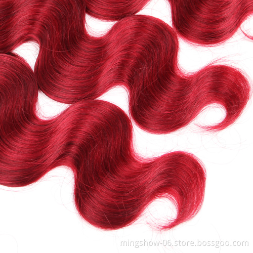 Remy Peruvian hair 1b 99j bundles with closure
